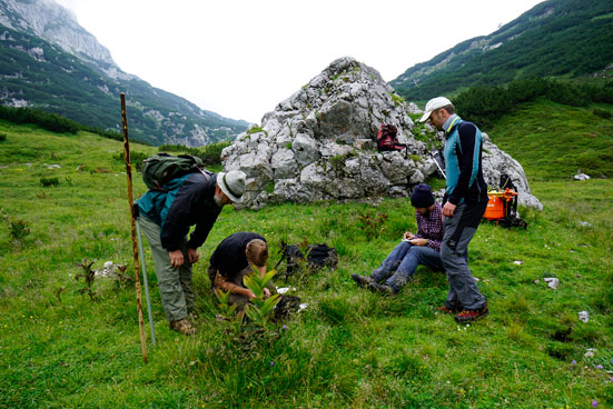 Hochalpine Wüstungsforschung im Tennengebirge, Pitschenbergalm. ANISA-Forschungswoche 2014