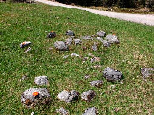 Steinstrukturen, Denudationsmessungen im Kammergebirge, Dachstein, ANISA, 2014