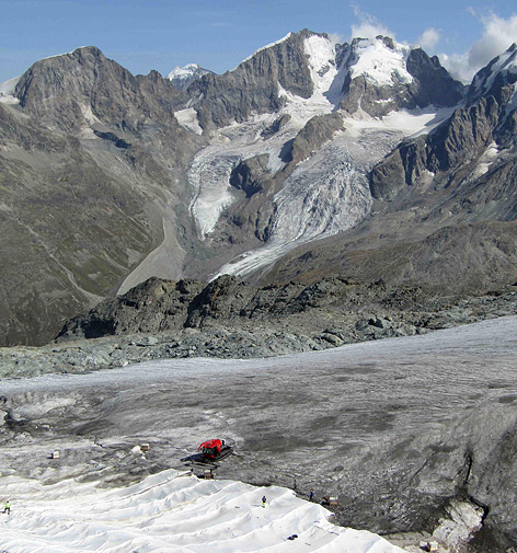 Gletscherschmelze, Bernina, Schweiz_2017- Katharina von Salis. Ein ANISA Beitrag zur Klimasituation 2017